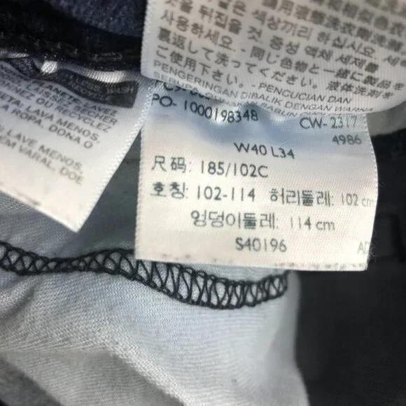 Levi's 516 Men's Denim Blue Jeans 40 x 34 Cotton Blend - Picture 8 of 12